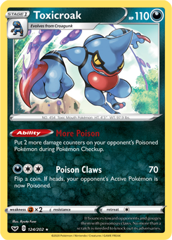 Toxicroak - Sword & Shield 124/202 Pokémon card