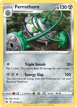 Ferrothorn - Sword & Shield 131/202 Pokémon card