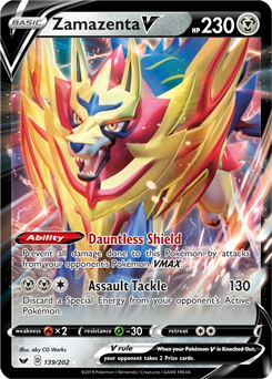 Zamazenta V - Sword & Shield 139/202 Pokémon card
