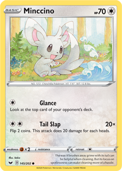 Minccino - Sword & Shield 145/202 Pokémon card