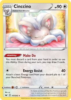 Cinccino - Sword & Shield 147/202 Pokémon card