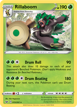 Rillaboom - Sword & Shield 015/202 Pokémon card