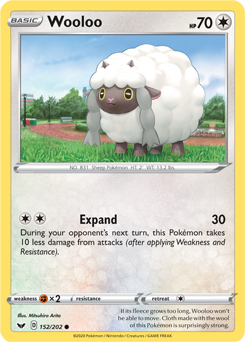 Wooloo - Sword & Shield 152/202 Pokémon card