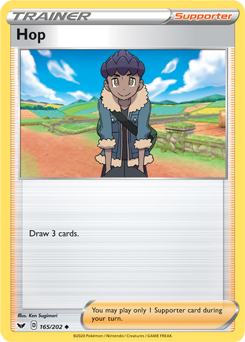 Hop - Sword & Shield 165/202 Pokémon card