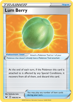 Lum Berry - Sword & Shield 168/202 Pokémon card