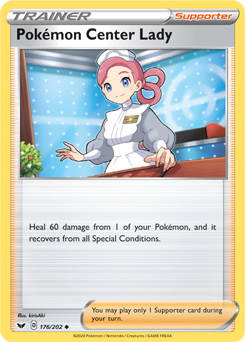 Pokémon Center Lady - Sword & Shield 176/202 Pokémon card