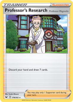 Professor's Research - Sword & Shield 178/202 Pokémon card