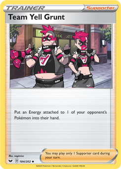 Team Yell Grunt - Sword & Shield 184/202 Pokémon card