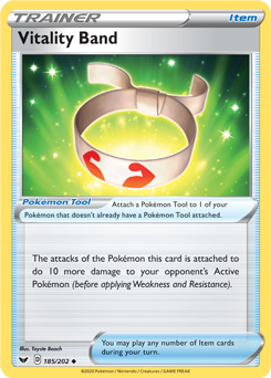 Vitality Band - Sword & Shield 185/202 Pokémon card