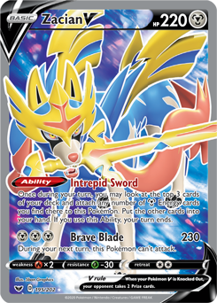 Zacian V - Sword & Shield 195/202 Pokémon card