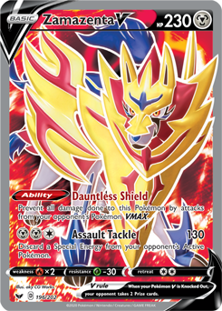 Zamazenta V - Sword & Shield 196/202 Pokémon card