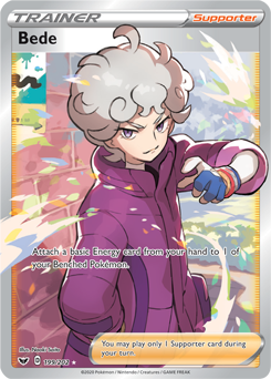 Bede - Sword & Shield 199/202 Pokémon card
