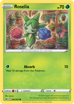 Roselia - Sword & Shield 002/202 Pokémon card