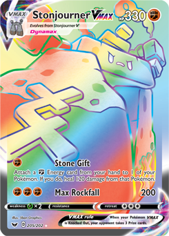 Stonjourner VMAX - Sword & Shield 205/202 Pokémon card