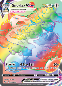 Snorlax VMAX - Sword & Shield 206/202 Pokémon card