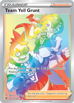 Team Yell Grunt - Sword & Shield 210/202 Pokémon card