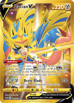 Zacian V - Sword & Shield 211/202 Pokémon card