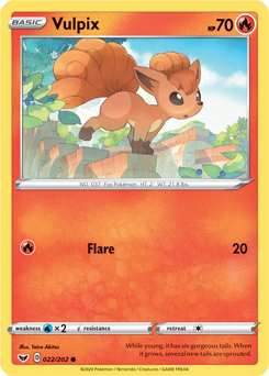 Vulpix - Sword & Shield 022/202 Pokémon card