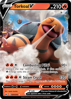 Torkoal V - Sword & Shield 024/202 Pokémon card