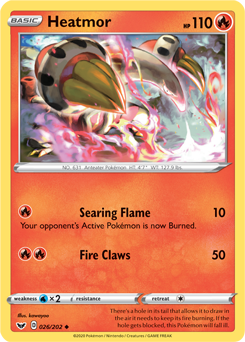 Heatmor - Sword & Shield 026/202 Pokémon card
