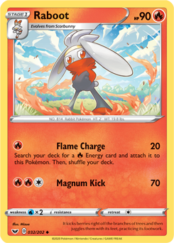 Raboot - Sword & Shield 032/202 Pokémon card