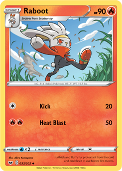 Raboot - Sword & Shield 033/202 Pokémon card