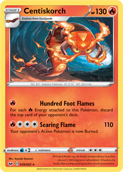 Centiskorch - Sword & Shield 039/202 Pokémon card