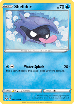 Shellder - Sword & Shield 040/202 Pokémon card