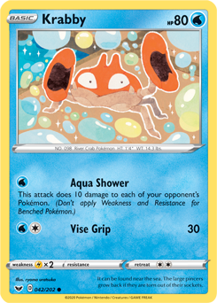 Krabby - Sword & Shield 042/202 Pokémon card