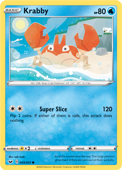Krabby - Sword & Shield 043/202 Pokémon card