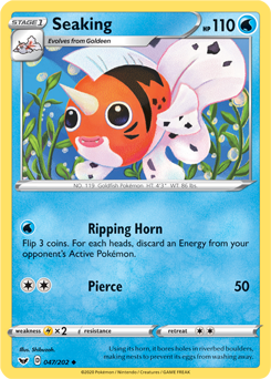 Seaking - Sword & Shield 047/202 Pokémon card
