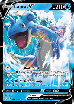Lapras V - Sword & Shield 049/202 Pokémon card