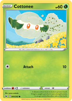 Cottonee - Sword & Shield 005/202 Pokémon card
