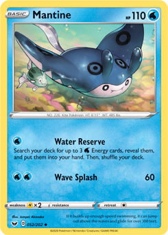 Mantine - Sword & Shield 052/202 Pokémon card