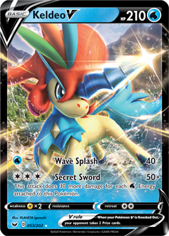Keldeo V - Sword & Shield 053/202 Pokémon card