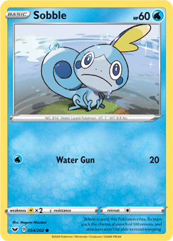 Sobble - Sword & Shield 054/202 Pokémon card