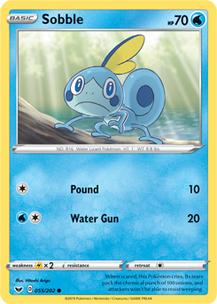 Sobble - Sword & Shield 055/202 Pokémon card