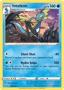 Inteleon - Sword & Shield 059/202 Pokémon card