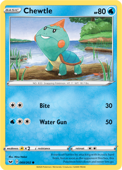 Chewtle - Sword & Shield 060/202 Pokémon card