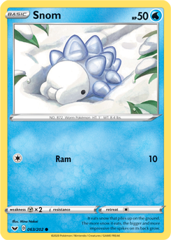 Snom - Sword & Shield 063/202 Pokémon card