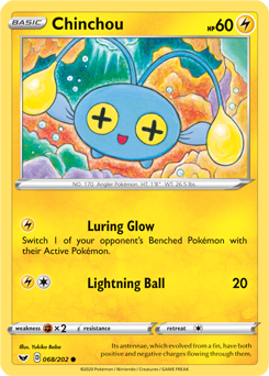Chinchou - Sword & Shield 068/202 Pokémon card