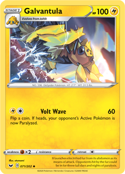 Galvantula - Sword & Shield 071/202 Pokémon card