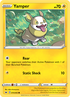 Yamper - Sword & Shield 073/202 Pokémon card