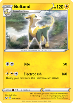 Boltund - Sword & Shield 076/202 Pokémon card