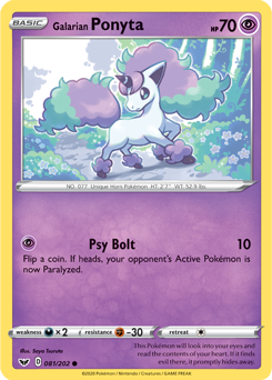 Galarian Ponyta - Sword & Shield 081/202 Pokémon card