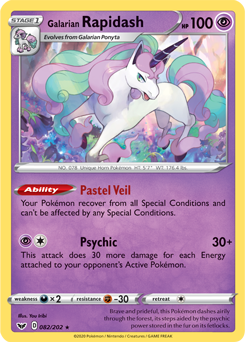 Galarian Rapidash - Sword & Shield 082/202 Pokémon card