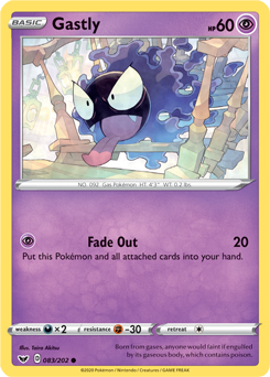 Gastly - Sword & Shield 083/202 Pokémon card