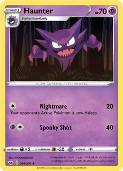 Haunter - Sword & Shield 084/202 Pokémon card