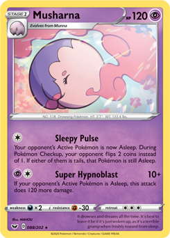 Musharna - Sword & Shield 088/202 Pokémon card