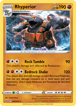 Rhyperior - Sword & Shield 099/202 Pokémon card